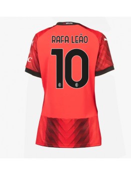 Billige AC Milan Rafael Leao #10 Hjemmedrakt Dame 2023-24 Kortermet
